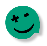 Green smiley face